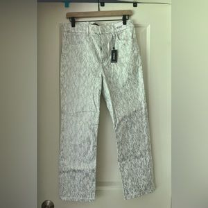 Express Snake Skin Pants NEW Metallic Silver size 10